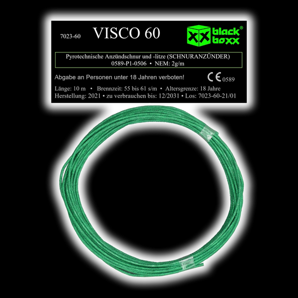 VISCO 60 s/m (10m Rolle) Anzündschnur grün 60 s/m